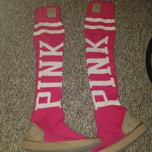 VS PINK Mukluk Knee High Sweater Boot